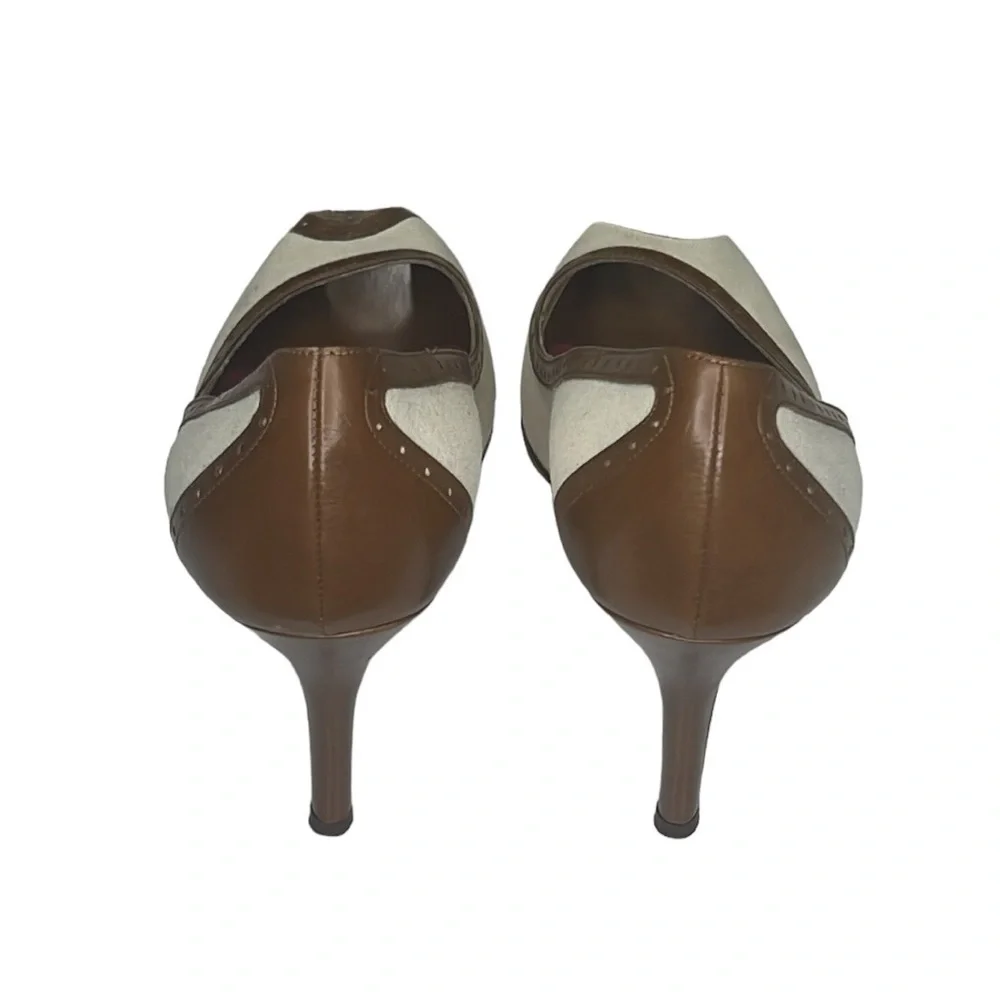 Kate Spade Canvas Leather Heel
